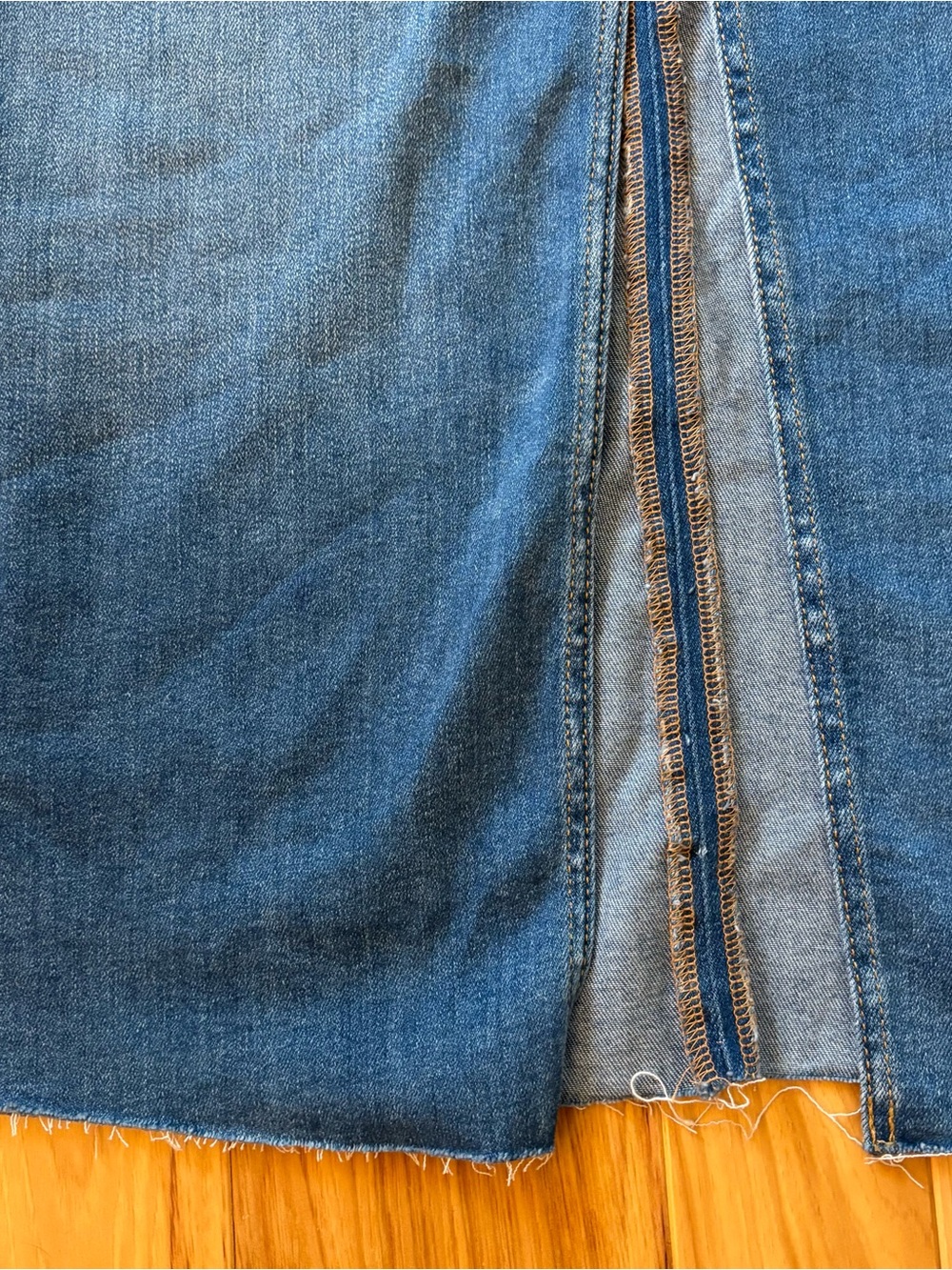 Anthropologie Pilcro The Madi Denim Strapless Front Slit Midi Dress - Picture 5 of 13